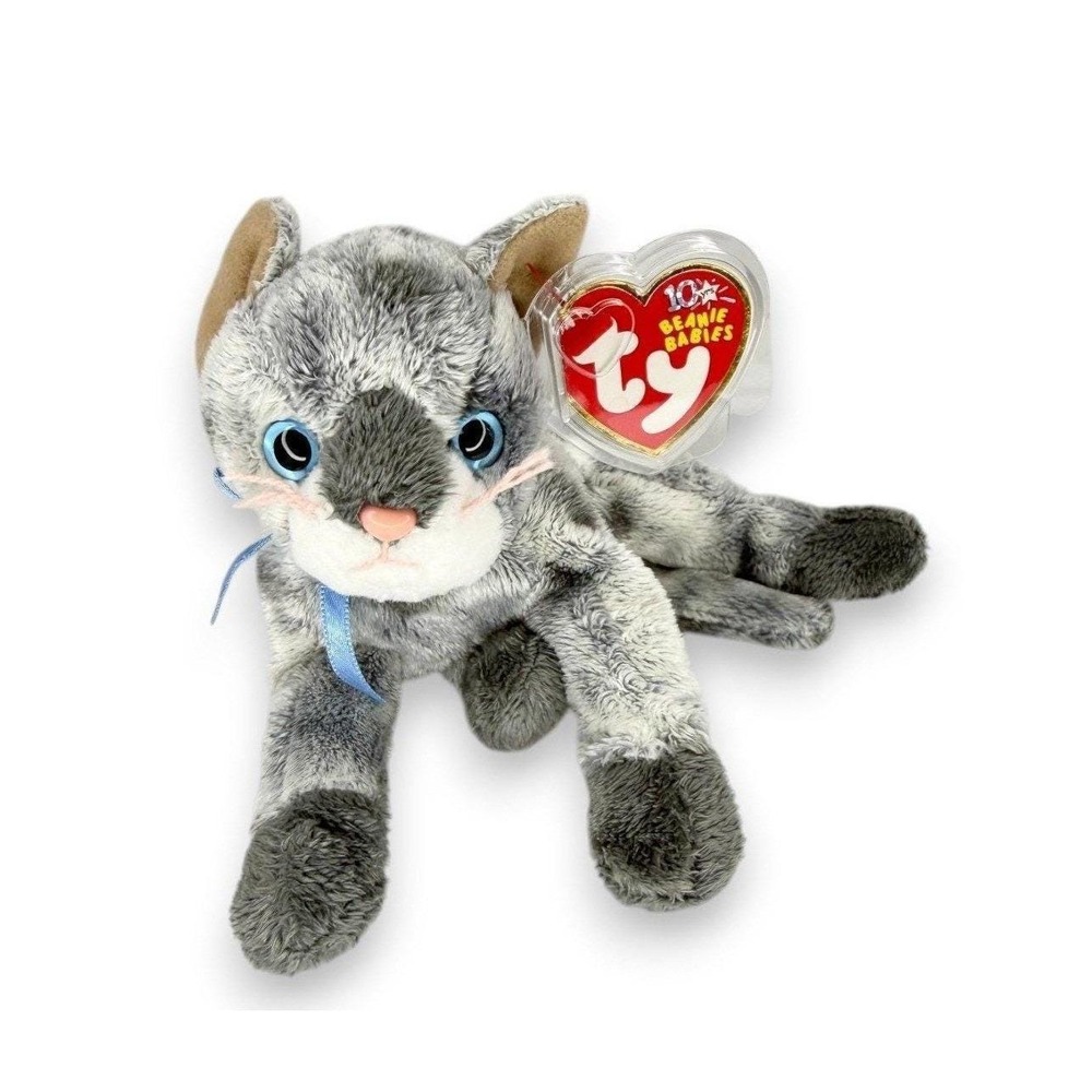 Frisco the Cat | Blue-Eyed Tabby | Mint Heart Tag TY Beanie Baby